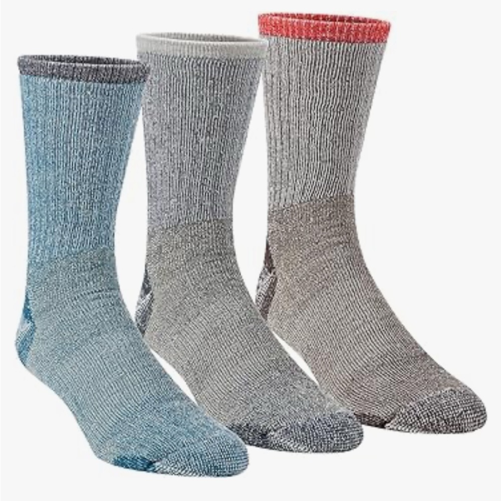 Omni Wool Hikers Merino Wool Socks 3-Pack Moisture-Wicking | Made in USA New